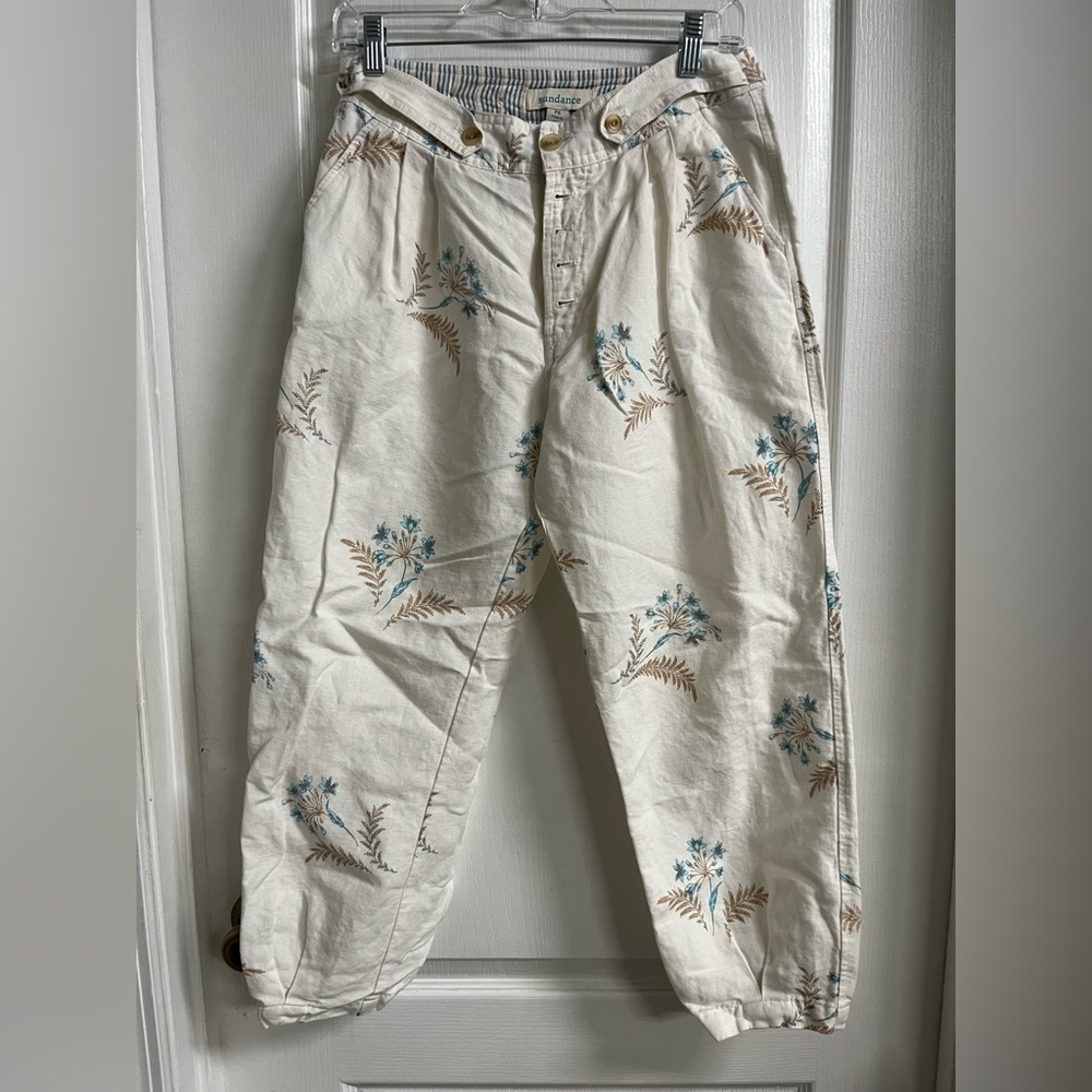 Sundance Benicia Pleated Cropped Pants